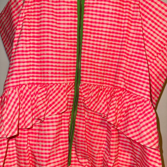 Lilly Pulitzer Strapless Gingham Dress - Coral - Picture 3 of 6